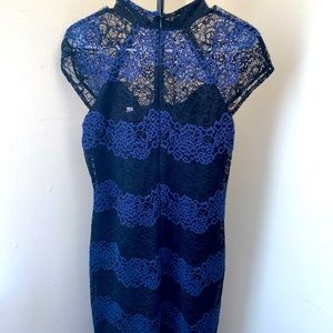 Classy black and blue lace dress